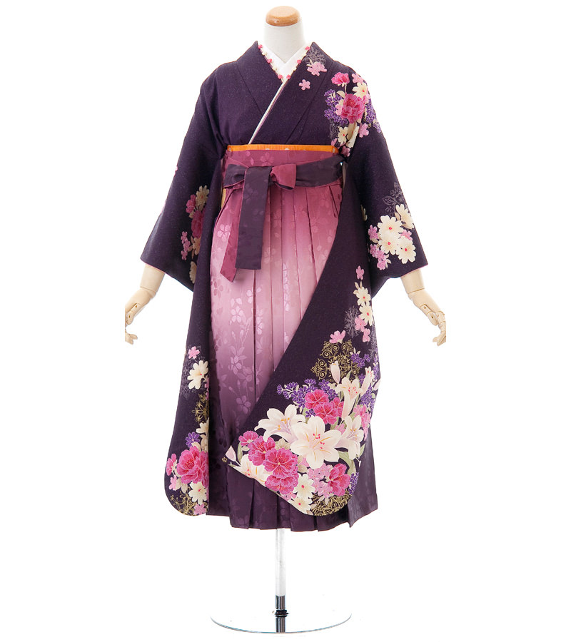 濃紫色　百合の袴