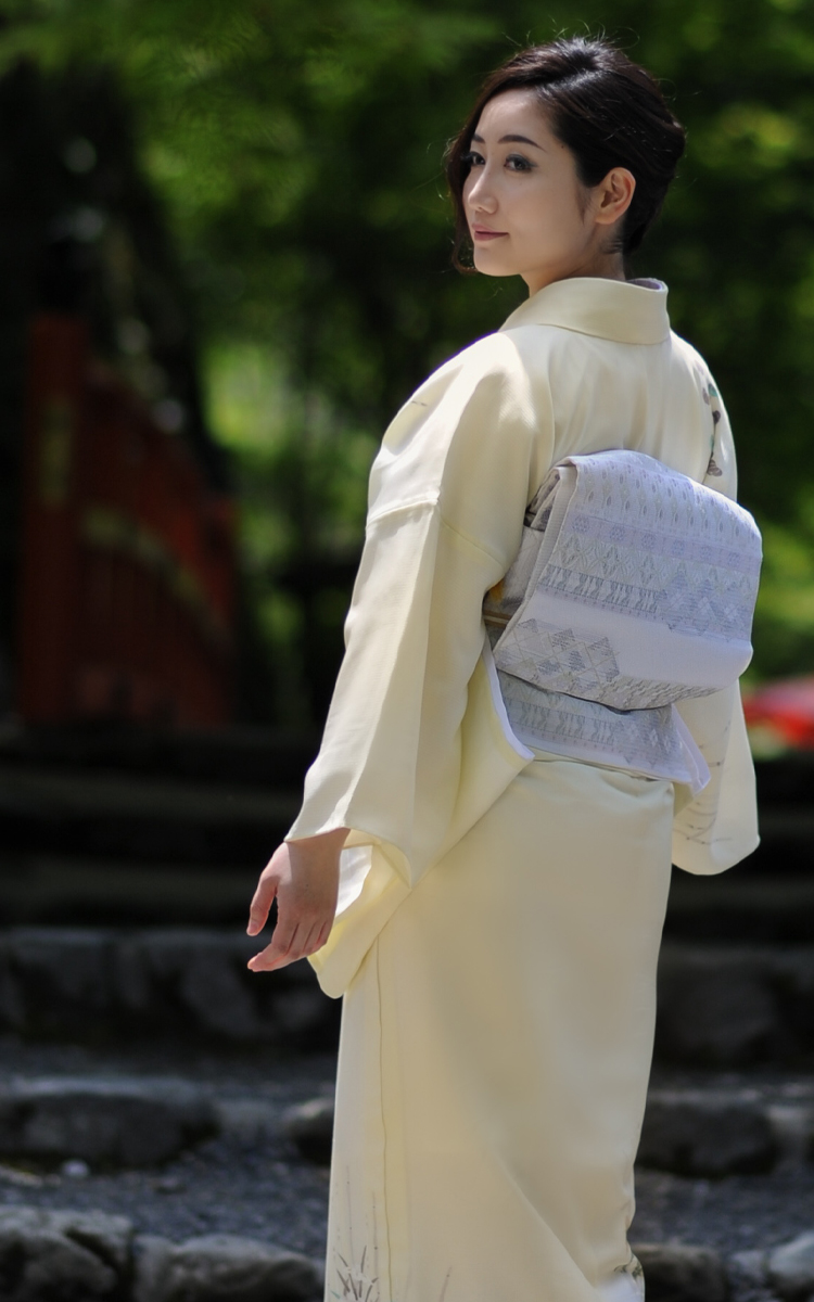 ◇おふく◇洗える夏着物 格子絽