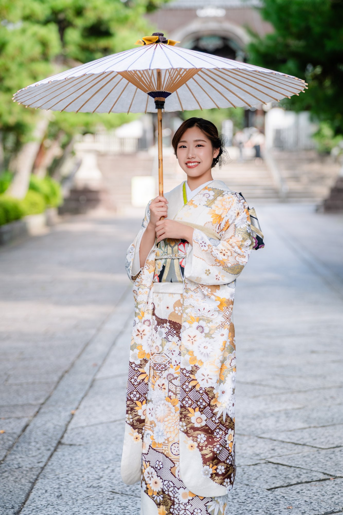 京都の街並みでの成人式前撮り