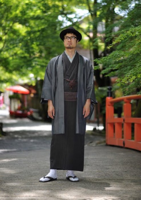 ポリエステル着物の着用例