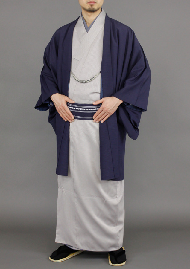 男性着物・紺色羽織 紺帯 | 京都 着物 レンタル｜和凛